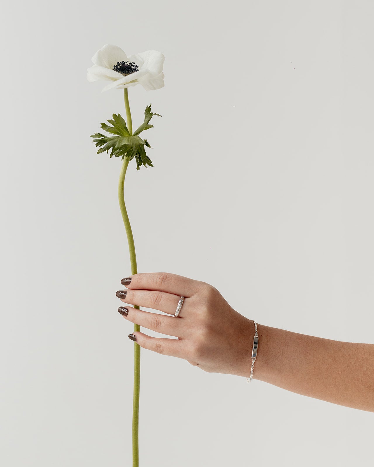 Anillo Decenario delgado con circonitas