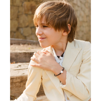 Collar Cruz lisa en cordiño