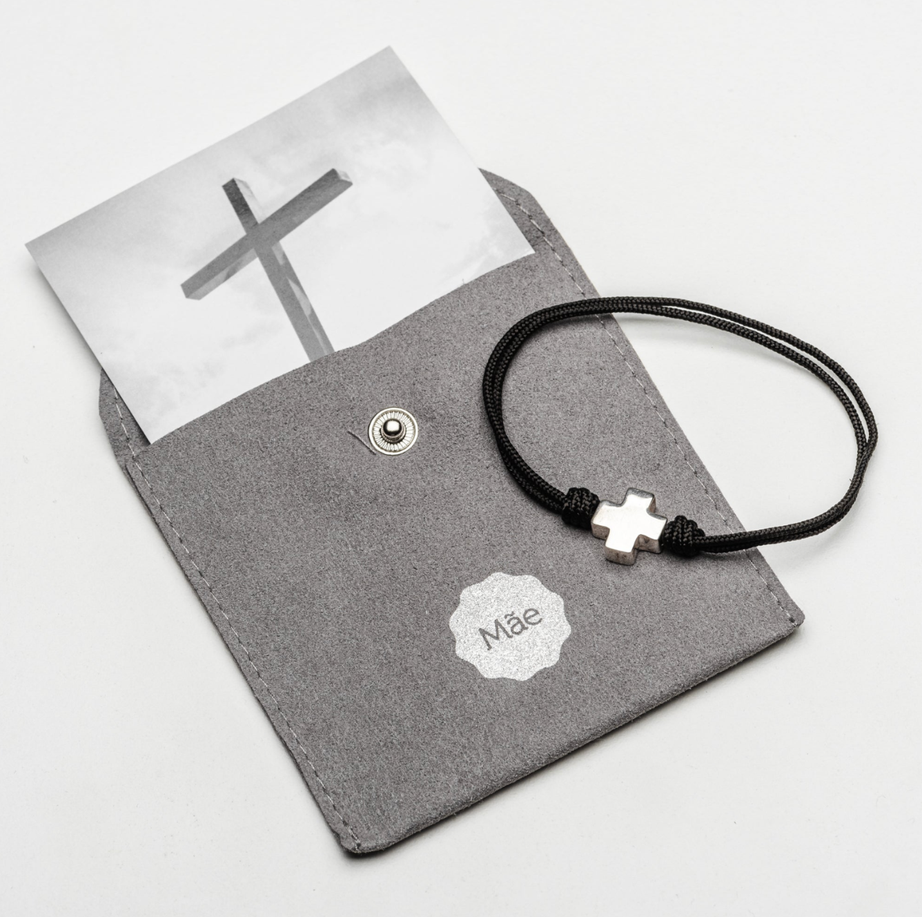 Pulsera Cruz en cordiño