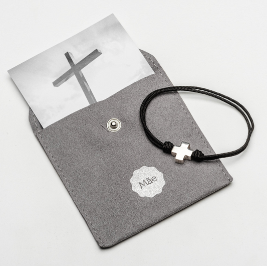 Pulsera Cruz en cordiño