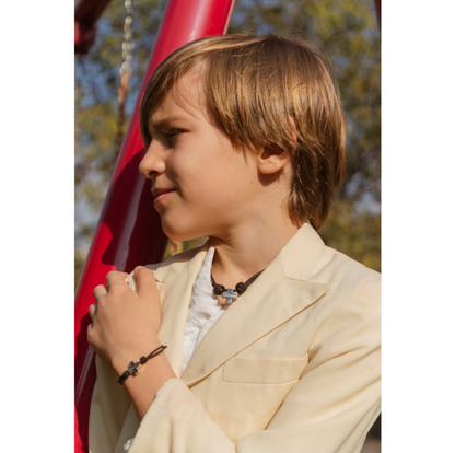 Pulsera Cruz en cordiño