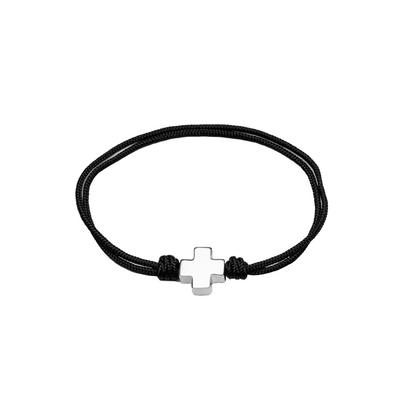 Pulsera Cruz en cordiño