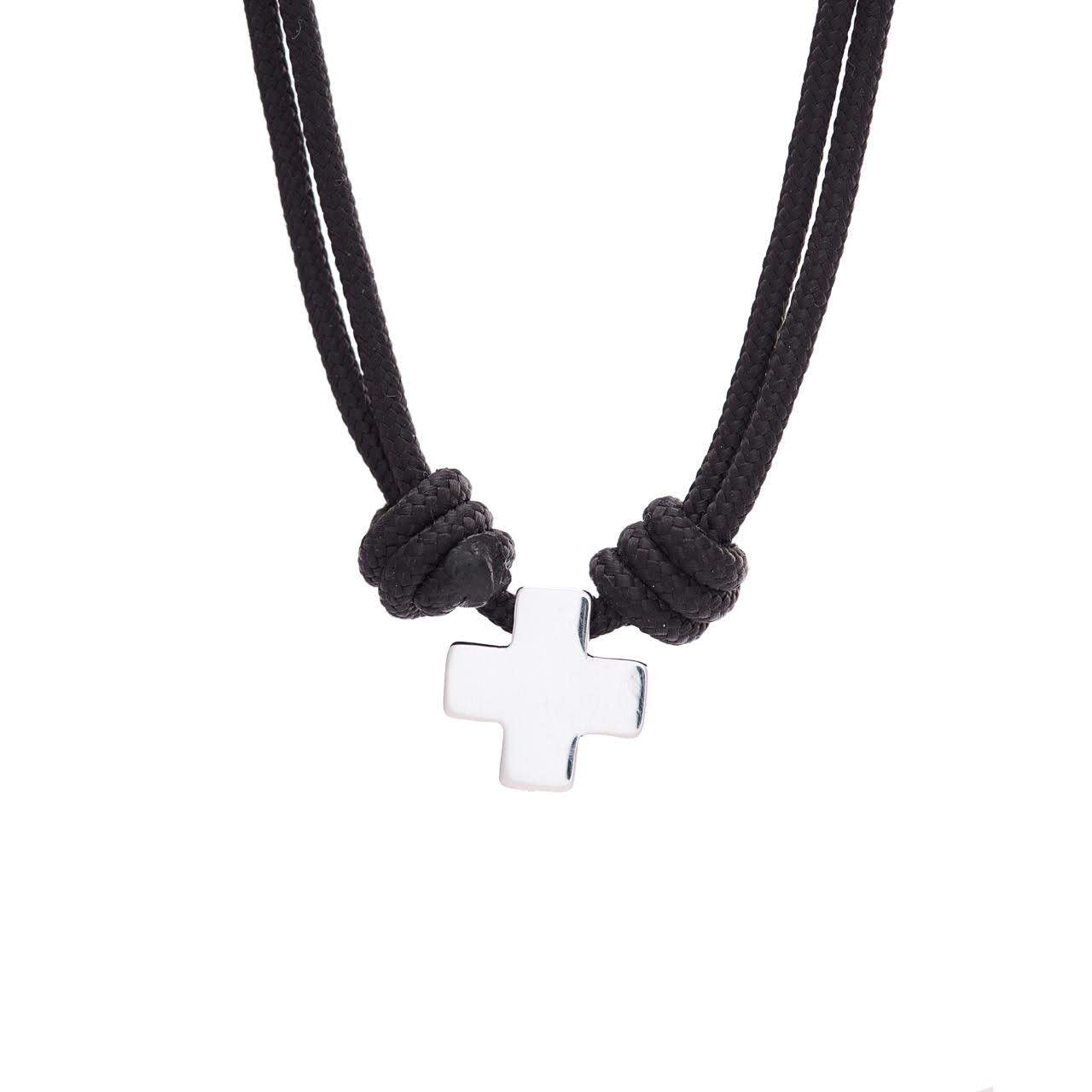 Collar Cruz lisa en cordiño
