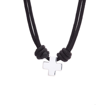 Collar Cruz lisa en cordiño